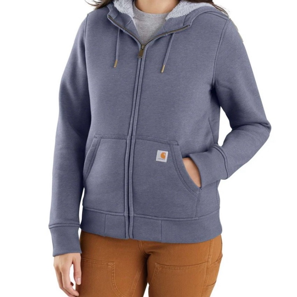 Carhartt Women's Heather Blue Full-Zip Hoodie